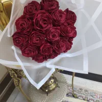 دسته گل مصنوعی رنگ زرشکی|گل مصنوعی|تهران, مشیریه|دیوار