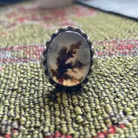 انگشتر نقره عقیق شجر باباقوری (کلکسیونی)