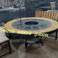 میز ترکیب چوب ترمو ود و فلز  گرمایشی