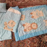 سرویس چهارتکه تشک وبالشت لحاف وقنداق فرنگی درحدنو