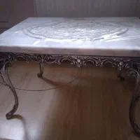 میز برنزی نقره ای