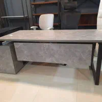 قصر چوب میز مدیریت پایه فلزی ال دار|دفتر کار|قم, کلهری|دیوار