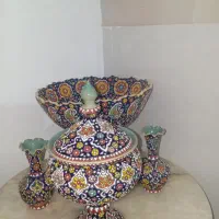 ظروف مینا کاری ظروف پذیرایی یلدایی|صنایع دستی و سایر لوازم تزئینی|قم, قلعه کامکار|دیوار