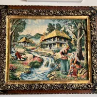 تابلو فرش دستبافت مرینوس ابریشم