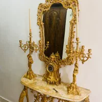 آینه شمعدان فلز