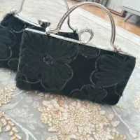 کیف مجلسی مخمل ربان دوزی شده