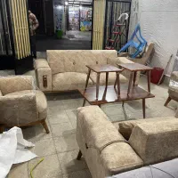 مبل چستر ۷نفره بامیز عسلی مناسب جهیزیه|مبلمان خانگی و میز عسلی|پاکدشت, حصار امیر|دیوار