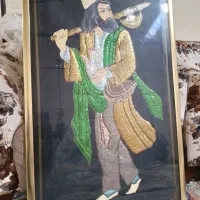 تابلو درویش پولک و منجوق دوزی،قدمت دار ، کم نظیر|تابلو، نقاشی، عکس|تهران, گیشا|دیوار