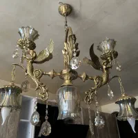 لوستر برنز۱ عدد مناسب آشپزخانه ۲ شاخه فرشته نونو
