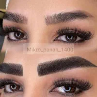 میکروبلیدینگ هاشورفیبروزتغییررنگ ابروی تیره