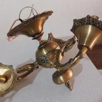 ۳ عدد لوستر برنزی اصل وزیبا|لوستر و چراغ آویز|کرج, گلشهر|دیوار