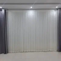 پرده و دکور بغل طوسی شیک|پرده، رانر، رومیزی|همدان, |دیوار