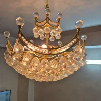 لوستر طلایی|لوستر و چراغ آویز|ری, فیروزآبادی|دیوار