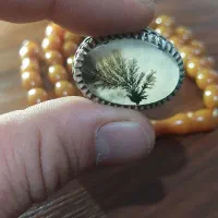 انگشتر شجر با تسبیح کهربا