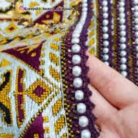 دوخت آینه کریشی و سرتوپ|لباس|بم, |دیوار