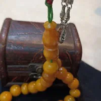 تسبیح  کهربای آلمانی قدیمی و‌کلکسیونی