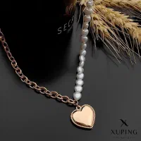 فروش گردنبند ژوپینگ مروارید آویز قلب رنگ ثابت