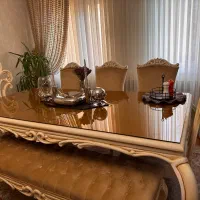 سرویس مبل هفت نفره با میز ناهار خوری هشت نفره|مبلمان خانگی و میز عسلی|تهران, زرگنده|دیوار