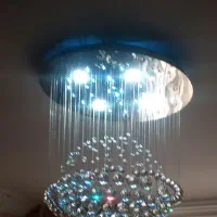 لوستر کریستالی کنترل دار نورپردازی چندحالته