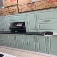 کابینت سرویس ۳متری نیو کلاسیک مغز پسته ای