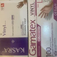 دستکش لاتکس وینیل بدون پودر/گاماتکس اوپی کسری/لارج