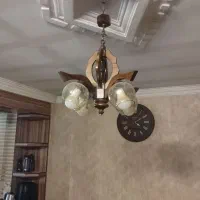 لوستر چوبی و فلزی