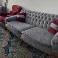 مبلمان چستر، راحتی هشت نفره با میز|مبلمان خانگی و میز عسلی|مشهد, راه آهن|دیوار