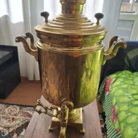 یک سماور استوانه ای روسی به شرط پلمپ|کلکسیون اشیاء عتیقه|سقز, |دیوار