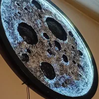 تابلوی سه‌بعدی ماه چراغدار دست‌ساز دکوراتیو