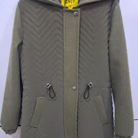 کاپشن توکرکی خز زیتونی رنگ