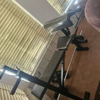 میز پرس 10کاره تاشو همراه با هالتر و وزنه