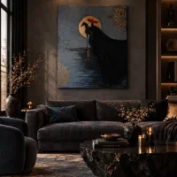 تابلو برجسته مدرن (سوار در مسیر نور)