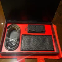 ست نوین چرم ( جاکلیدی. کمربند. کیف پول کتی) اکبند