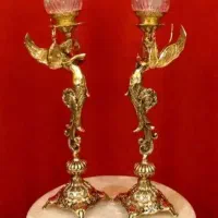 شمعدون ایستاده سبک وسنگین برنزی