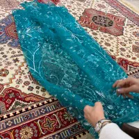 پارچه نو نو  تور ارگانزا دست دوزی شده|لباس|تهران, قلهک|دیوار