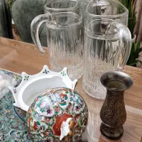 پارچ و شکلات خوری و گلدان