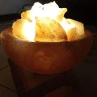 آباژور سنگ نمک چراغداربرقی|چراغ خواب و آباژور|پردیس, فاز ۱۱|دیوار