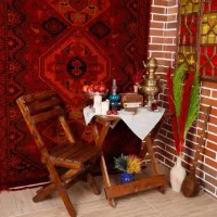 دکور یلدایی سنتی استودیو عکس بلوری