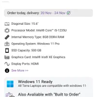 لپتاپ terra آلمانی آکبند|رایانه همراه|تهران, سعادتآباد|دیوار