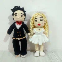 عروسک بافتنی عروس و داماد