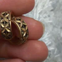 گشواره حلقه طلا سیاه قلم نو