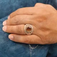 انگشتر توپاز اصل چندرنگ  رکاب نقره دست‌ساز|جواهرات|تهران, حکیمیه|دیوار