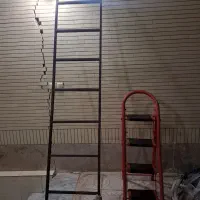 نردبان .چهارپایه تاشو و دوعددپایه کولر گازی|ابزارآلات|طبس, |دیوار
