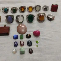 تعدادی‌انگشتر‌و‌نگین‌انگشتر‌و‌گردنبند|جواهرات|سمنان, |دیوار