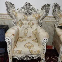 فروش مبل سلطنتی سفید کرمی ۷نفره|مبلمان خانگی و میز عسلی|مراغه, |دیوار