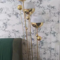 آباژور استیل طلایی سه شاخه نو