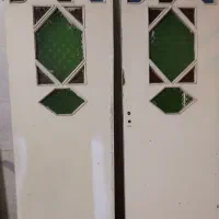 درب دو لنگه چوب گردوو درب حفاظ اپارتمان