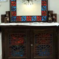 آینه و کنسول چوبی سنتی|بوفه، ویترین، کنسول|تهران, دروازه شمیران|دیوار