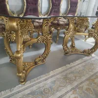 میز 6نفره ب همراه یک میز عسلی سلطنتی
