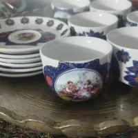 سرویس چینی نوعصرانه خوری لمونژاصل قدیمی فرانسه